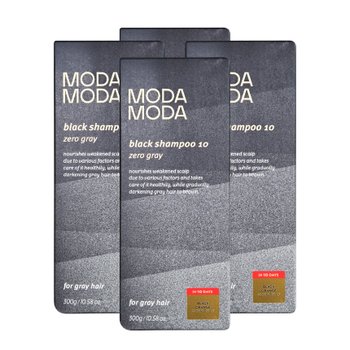 모다모다 블랙 샴푸 제로 그레이 염색 새치 300g 4개