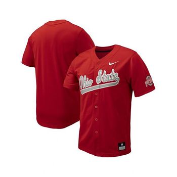 [해외] 나이키 맨즈 Ohio State Buckeyes 레플리카 Full-Button 베이스볼 야구화 저지 - 스칼렛 1801940