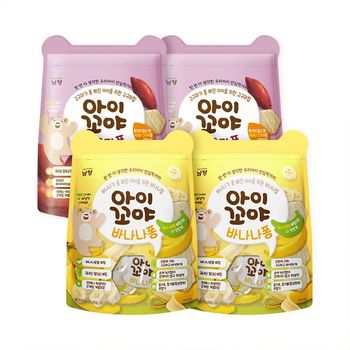 아이꼬야 아기과자 바나나퐁 30g 2개 + 고구마퐁 30g 2개_P391760797