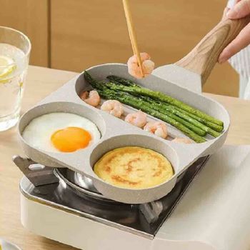 3구 인덕션 멀티 후라이팬 웜그레이 오믈렛팬 논스틱