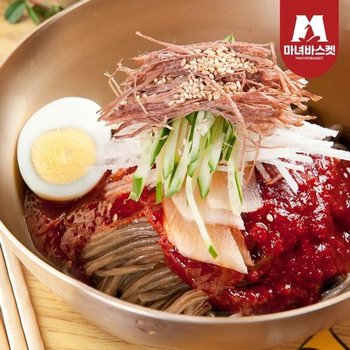 새콤달콤 고소한 참기름 비빔막국수 (메밀면5+비빔장5+참기름5)