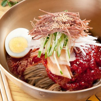 [G]새콤달콤 고소한 참기름 비빔막국수 8인(메밀면8+비빔장8+참기름8)