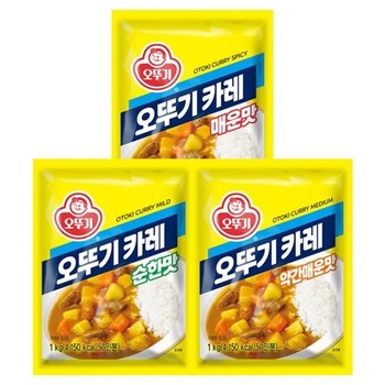 오뚜기 카레 1kg/분말/순한맛/약간매운맛/매운맛 선택