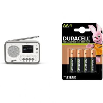 [해외] 영국 로버츠 라디오 Roberts Play20 DAB Radio - Portable Retro Battery Option White Duracell