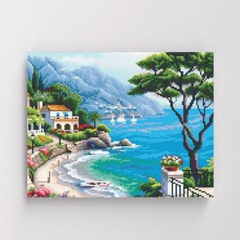 보석십자수 명화 풍경 해안가 풍경 40x50_P368434734