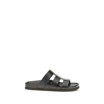 스터드 실드 가죽 샌들 블랙 151001269