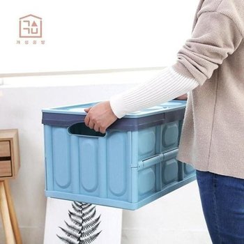[HY32II88_55]적층형 블럭 아이카사폴딩박스 블루 30L