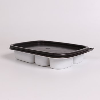 [TY] 사각 미니 반찬 포장 배달 4칸 PP 용기(21164-4)+뚜껑 300세트