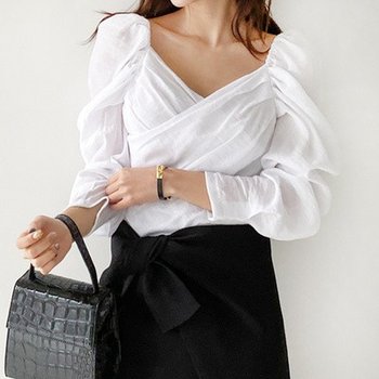 유니크 벌룬주름 블라우스(bl557)
