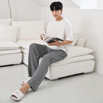 팰리스 체크 남성 커플잠옷 파자마바지_P351226314