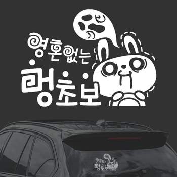 영혼없는멍초보 NG55SQ65 화이트시트지 자동차스티커