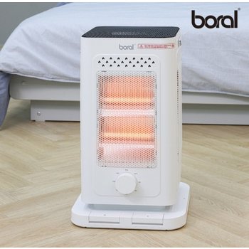 [보랄] 석영관 전방향 전기세 걱정없는 절전모드 난방 발터치식 가정용 사무실 전기히터 화이트