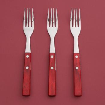 [BF12] 감성 레스토랑 나무손잡이 디너 포커 3p세트(체리)