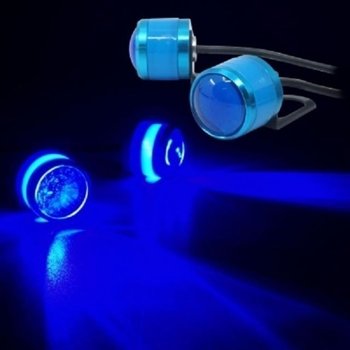 ( )자동차 조명 싸이키 튜닝 LED 2개 블루 포인트 램프