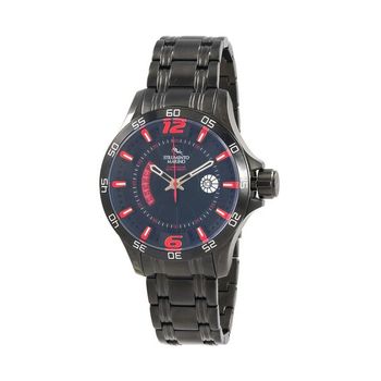 Strumento Marino 스트루멘토 마리노 허리케인 3핸즈 브레이슬릿 쿼츠 블랙 다이얼 남성용 시계