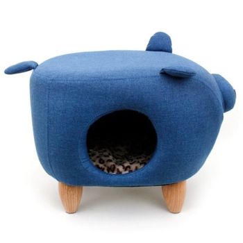 애견용품 고양이 본사무료배송 펫모닝 블루 돼지 하우스