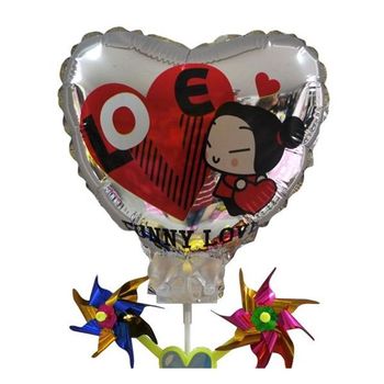 뿌까하트 캐릭터바람개비풍선