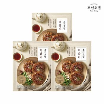 (m)조선호텔 떡갈비 345g X 3팩 (1팩 / 떡갈비 100g X 3개 + 소스 15g X 3개)