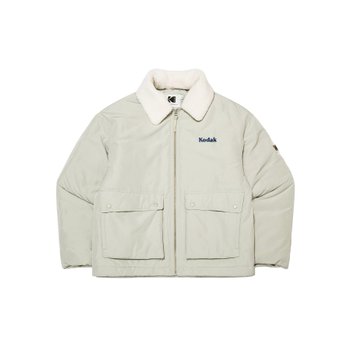 K3423EPJC5BEI 에센셜 플리스 카라형 패딩 자켓 BEIGE 3567675