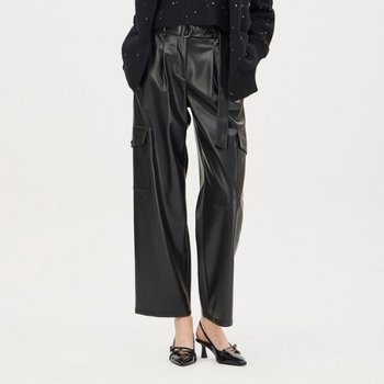 샤인 레더 벨티드 카고 팬츠_SAPT40461