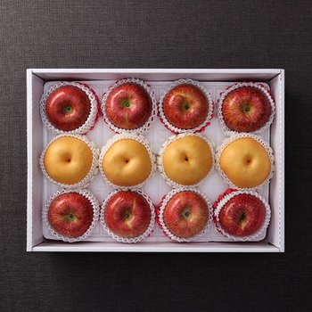 호남청과 119 / 광주 서구 매월동 954 [작심밀도]정성애찬 사과.배 혼합세트7호 6kg(사과8입,신고배4입)