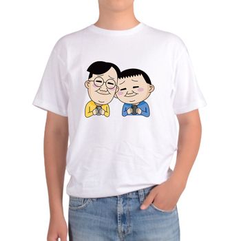 라운드티 반팔티 친구 우정 회사동료 게임 세로형과 둥근형