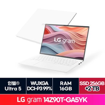 LG 그램 14인치 14Z90T-GA5YK + 2TB 추가 ON