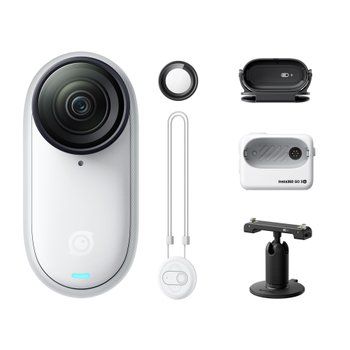 [해외] Insta360 GO 3S 128GB - 4K Vlog POV, 10m AI 소형 휴대용 카메라, 핸즈프리 어디서나 마운트,