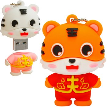 칼론 12간지 수호천사 호랑이 USB 메모리 3.0 128GB 선물용 특이한 2022 호랑이띠 임인년 기념 이동식디스크 공동인증서 파일 동영상 저장 이미지 보관 백업