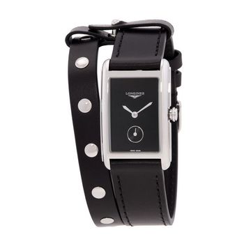 [해외] 론진 돌체비타 X YVY 쿼츠 블랙다이얼 검판 시계 L5.512.4.59.2