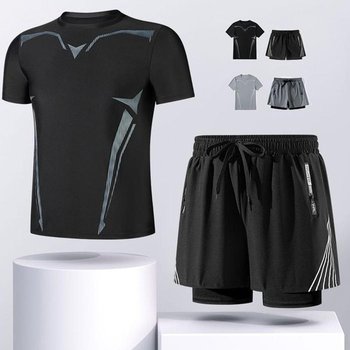 [MEJM78OP_53DR]실내수영복 반팔 반바지 상하복 3종세트