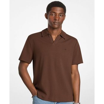 마이클코어스 맨즈 Dense Rib Johnny Collar 티셔츠 초콜릿 23159445 925080