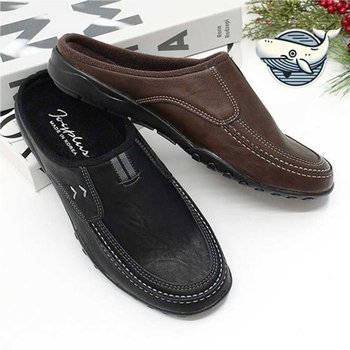 스타일리시 겨울 방한 뮬 슬리퍼 실내외 캐주얼-WFH6AZF