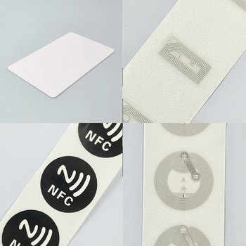NFC 213 카드 전자 명함 태그 칩  NTAG CARD 스마트폰 디지털명함 URL 링크 스티커 6p
