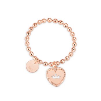 [오마이걸아린 착용] 14k 러브 크라운 체인반지_A타입