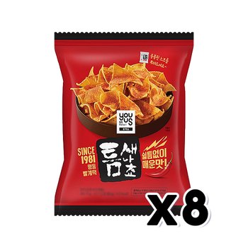 유어스 틈새나쵸 봉지스낵 82g x 8개