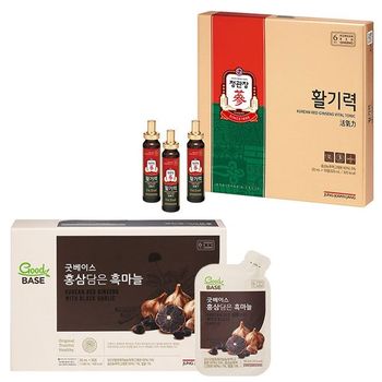 굿베이스 홍삼담은 흑마늘 50ml x 30포 + 활기력 20ml x 16병_P331907325