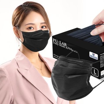 [퓨랩] 숨쉬기 편한 덴탈형 KF94마스크 화이트/블랙/혼합 구성 국내생산 (50매입X2ea)