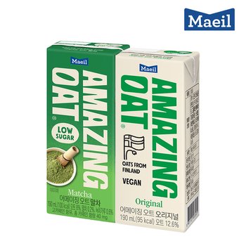 어메이징 오트 190ml 오리지널 24팩 + 말차 24팩 (총 48팩)