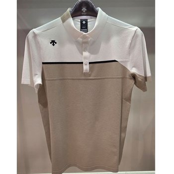 골프 남성 하이브리드 컬러블록 반팔티 DR22MFKP4X BEIGE