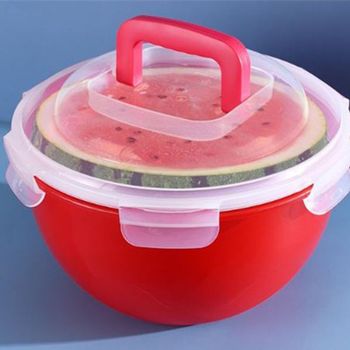수박 749MNY12 보관통 야채 밀폐 용기 냉장고 용기 수박통 6L