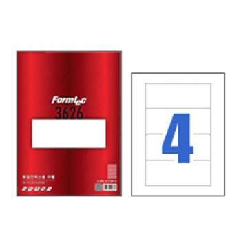 폼텍 469ZLS17 화일인덱스용라벨(LQ-3626/4칸/20매)