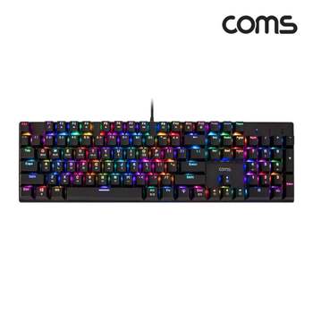 USB CH91AT40 게이밍 기계식 키보드 RGB 적축 레인보우 LED