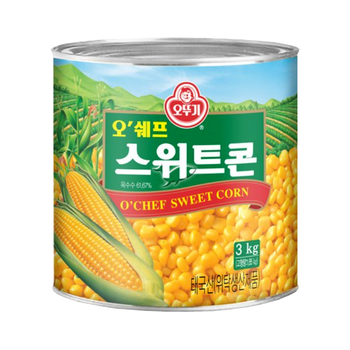 오쉐프 스위트콘 3kg x 3개 대용량 옥수수 통조림