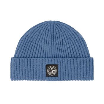 [해외] 25 FW 스톤 아일랜드 컴퍼스 패치 리브 니트 비니 블루 K2S15N100002S00C3 148686998