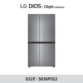 LG 디오스 AI 오브제 양문형 냉장고 S836P022