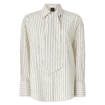 [해외] 26FW 핑코 셔츠 107482COLCHICO A33QZZ1 Bianco nero