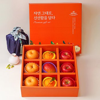 [SSG상품권증정이벤트][1/26(월)순차출고][보자기동봉] 고급 혼합7호 4kg(사과3+배3+한라봉2+애플망고1) 과일 선물세트