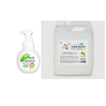 러브맘 핸드워시 300ml(1개)+4L(1통)
