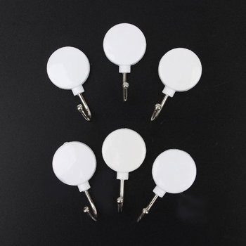 6P 화이트 바둑알 행거 부착행거 행거부착용 벽고정 (WFI3IJI)